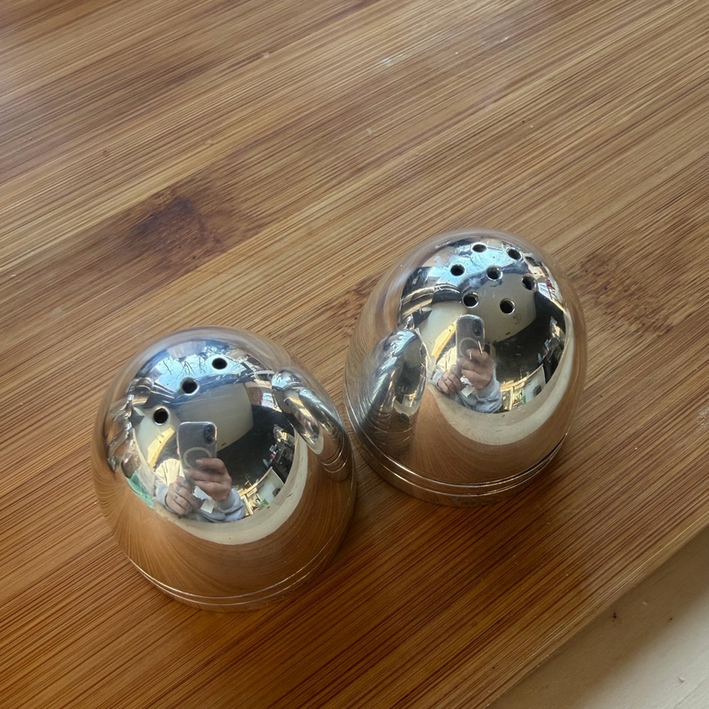 Cristofle villas Silver Salt and Pepper Shakers